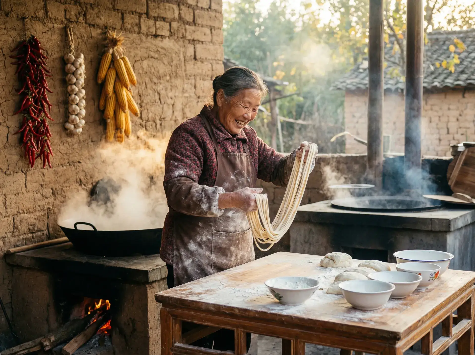 农家大嫂手擀面 - 做暧暧视频免费观 乡村美食
